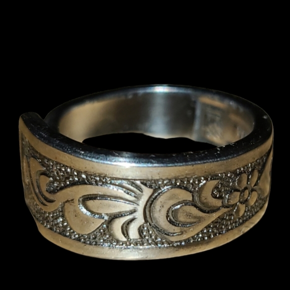 Hand Forged Spoon Ring Hand Tooled Size 7 L4 - Picture 3 of 4